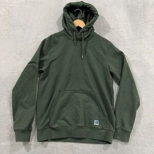 Helly‎ Hansen Hoodie Mens Medium Slim Fit Pullover Green Y2K Long Sleeve Hood